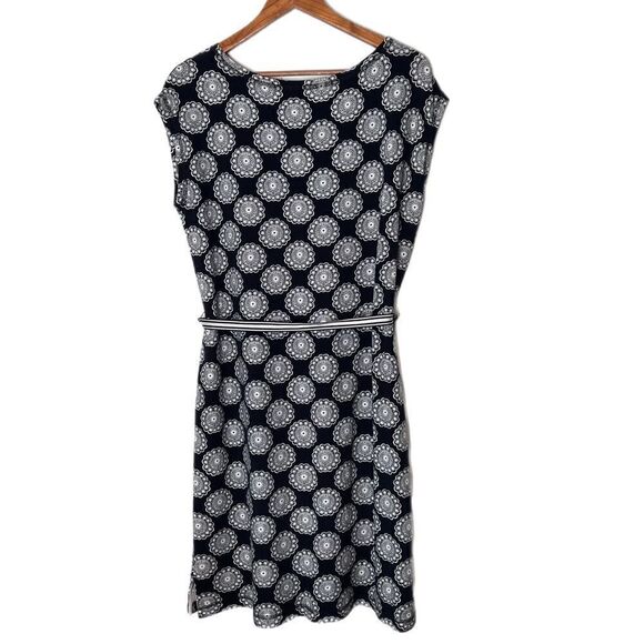 T by Talbots Floral Print Sleeveless Pullover Self Tie Belt Dress - Picture 2 of 4